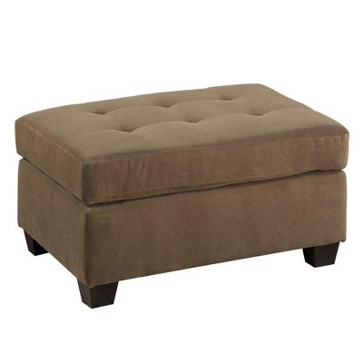 Poundex,Poundex Tufted Fabric Cocktail Ottoman