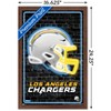 Trends International NFL Los Angeles Chargers - Neon Helmet 23 Framed Wall Poster Prints - 3 of 4