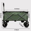 CAVINAS Park Garden Wagon Cart,Shopping Cart with Wheels,Wagon for Camping,Shopping - 3 of 4