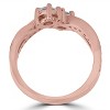 Pompeii3 1 cttw Forever Us 2-Stone Diamond Engagement Cross Over Ring 10k Rose Gold - 3 of 4