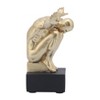 Sagebrook Home Set of 2 Gold and Black Bookends - Contemporary Polyresin 6" Man Figure Bookends For Home or Office Book Storage Decor - Unique Gift - 4 of 4