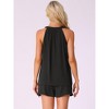 INSPIRE CHIC Women's V Neck Pajamas Summer Sleeveless Tank Top with Shorts Lounge Sets - 4 of 4