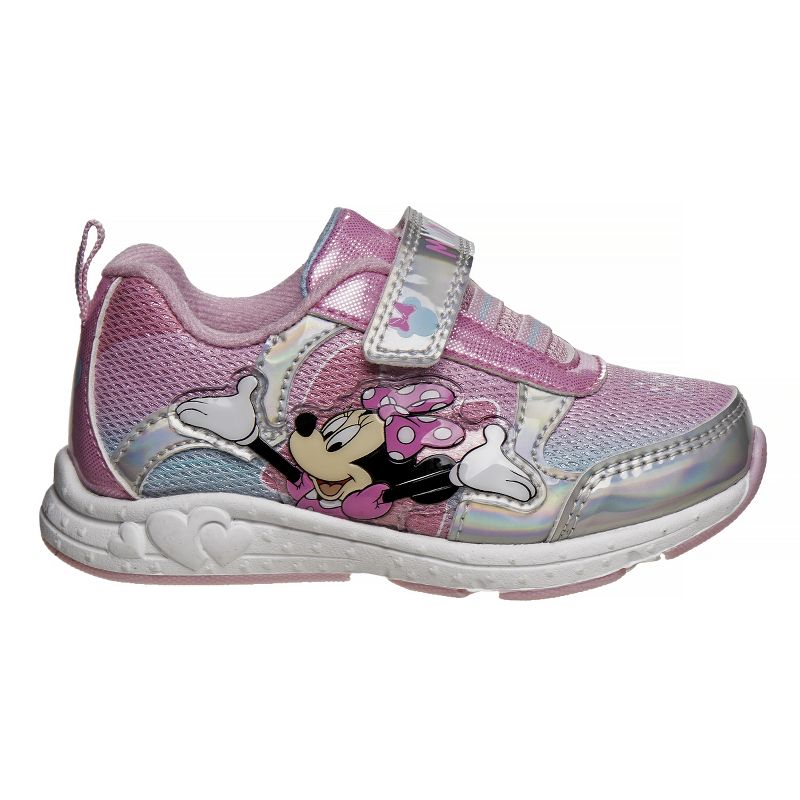 Disney Minnie Mouse Girls' Light Up Sneakers. (Toddler/Little Kids), 3 of 9