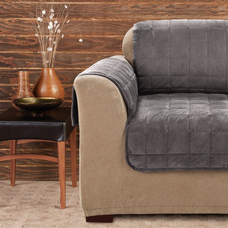 Deluxe Pet Chair Slipcover Cover Dark Gray - Sure Fit, 3 of 6