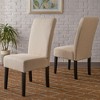 Anybear Set of 2 Contemporary Beige Fabric Chairs - 3 of 4