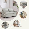 55.1" Pull Out Sleep Sofa Bed, 3 Angles Adjustable Backrest Loveseats Sofa Couch With USB Charge, Side Pocket - 4 of 4