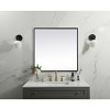Elegant Lighting Metal Frame Square Mirror 24 inch in Black - 2 of 4