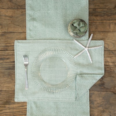 Sea Glass Reversible Cotton Placemat Set of 6