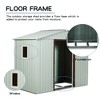 6ft x 5ft Outdoor Metal Storage Shed Lockable Sliding Doors Floor Frame Waterproof Tool Storage House, White - 2 of 4