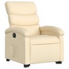 vidaXL Electric Recliner Chair Power Lift - Cream Fabric, Motorized Footrest & Backrest, Comfortable Padding, Home Theater Seating - 3 of 4
