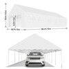 20'X40' Party Tent with Removable Sidewall Windows, Outdoor Heavy Duty Wedding Gazebo, Event Shelter Wedding Canopy Tent White & Wave Edge - 2 of 4