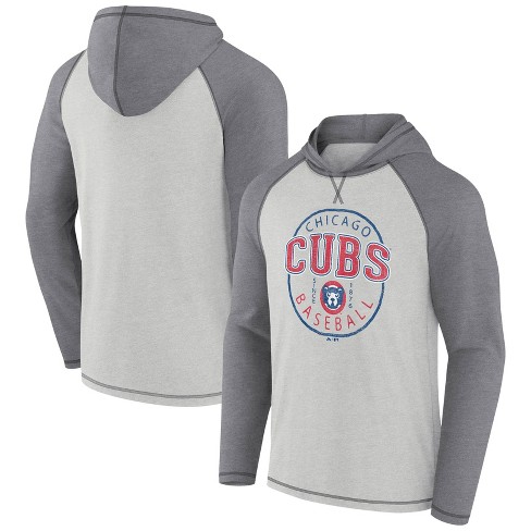 MLB Chicago Cubs Shirt Womens Large Gray V Neck Short Sleeve