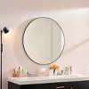 NicBex Glossy Bathroom Mirror for Wall, Rectangle Metal Framed Vanity Mirror, Modern Corner Mirror, Hangs Horizontally & Vertically, Black - 4 of 4