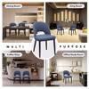4/6 PCS Modern Dining Chairs   With Upholstered Fabric Kitchen Chairs , Ergonomic Hollowed-out Backrest for Dining Room, Cafe, or Home Office - 3 of 4