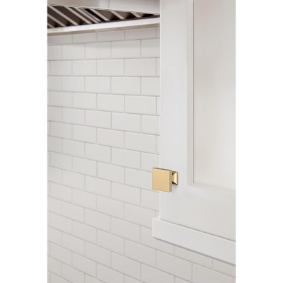 Champagne Bronze Brushed Square Cabinet Knob with Mounting Hardware