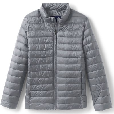 Lands' End School Uniform Kids Thermoplume Jacket - Small - Arctic Gray ...