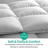 APSMILE 90 x 106 Inch King Sized Fluffy Lightweight All Season Feathers Down Geometric Quilted Cotton Cooling Bed Comforter, White - 4 of 4