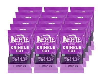 Kettle Brand Truffle & Sea Salt Krinkle Cut Potato Chips - Case of 15/5 oz