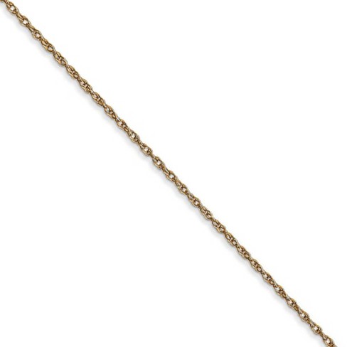 Black Bow Jewelry 0.95mm, 14k Yellow Gold, Cable Rope Chain Necklace - image 1 of 4