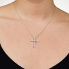 GILDED 1/2 or 1/4 Ctw Lab Grown Diamond Cross Pendant Necklace in 925 Sterling Silver or 14KT Yellow Gold Plated | Gothic & Christian, 18" Chain - 3 of 4