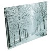 Northlight LED Lighted Fiber Optic Twinkling Snow Covered Tree Scene Canvas Wall Art 15.75" x 11.75" - 4 of 4