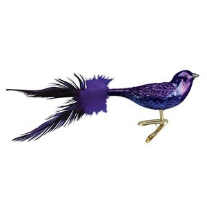 Old World Christmas Glass Blown Clip On Ornament for Christmas Tree, Purple Martin - 1 of 3