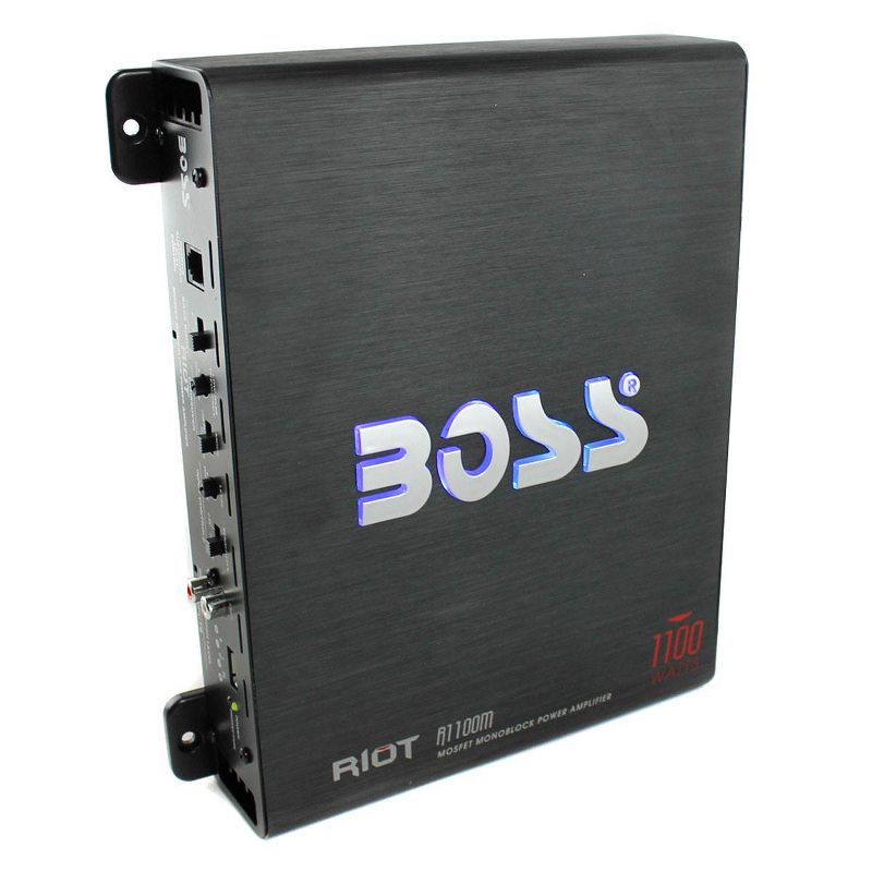 Boss Audio Systems R1100M Riot 1100 Watt Monoblock Class A/B 2-4 Ohm Car Audio High Power Amplifier with Mosfet Power Supply and Bass Remote Control, 6 of 8