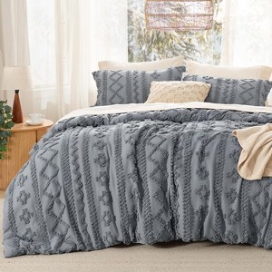 Bedsure Tufted Comforter Set – Boho Farmhouse Embroidered Bedding - 1 of 4