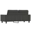 vidaXL 2-Seater Microfiber Sofa - Dark Gray - Durable Upholstery, Adjustable Comfort - Modern Design for Living Room, Lounge, or Office. - 4 of 4