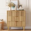 Garvee Modern 3 Drawer Dresser with Gold Handle and Large Drawer, Wood Double Chest of Drawers and Storage Organizer for Bedroom - 4 of 4