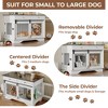 47" Dog Furniture Crate w/ 2 Storage Draws & Removable Divider & Triple Door Design for Large/Medium/Small Dogs - 3 of 4