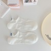 Anna-Kaci Women's 6pk Cotton White No - Show Socks with Smiley Face Embroidery - 3 of 3