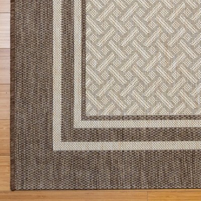 Havana Sand 6' x 9' Synthetic Flat Woven Indoor/Outdoor Rug