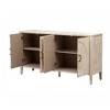 TIRAMISUBEST Fir Veneer Accent Storage Cabinet with Textured Finish, Kitchen Buffet Sideboard with Ring Handles - 4 of 4