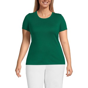 Lands' End Women's Cotton Rib T-shirt - 1 of 3