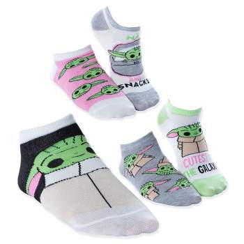 Star Wars The Mandalorian The Child Naps and Snacks No-Show Ankle Socks 5 Pair Multicoloured