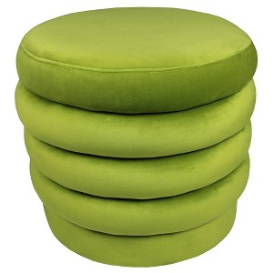 Moti,Thor Round Ottoman in Fern - 1 of 2