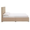 Inspire Q Caiden Nailhead Headboard Bed Beige Linen - 3 of 3