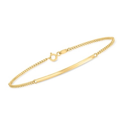 Ross-Simons 10kt Yellow Gold Curb-Link Bar Bracelet