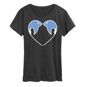 Women's - Instant Message - Sting Ray Heart Short Sleeve Graphic T-Shirt - 1 of 4