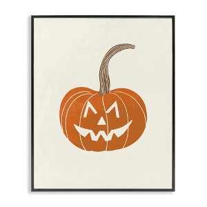 Stupell Industries Happy Jack-o-Lantern Smile Framed Giclee Art - 1 of 4