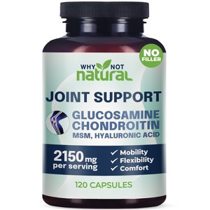 Why Not Natural Glucosamine Chondroitin, MSM, Joint Support Supplements - Knee Pain Joints Health Suppplement - 1 of 4