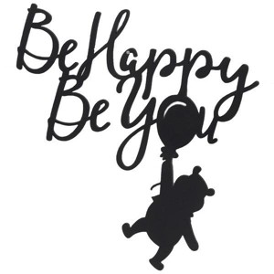 Open Road Brands Disney: Winnie the Pooh - Be Happy be You Laser Cut Metal Sign - 1 of 3