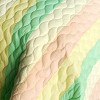 Slickblue 3 PC Handmade Full/Queen Quilt Set, Reversible Vermicelli Quilted, Horizontal Stripes, 37 Color Options - 3 of 4