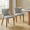 Lidia Mid-century Modern Wingback Dining Chair with Solid Wood Legs Set of 2|ARTFUL LIVING DESIGN - 2 of 4