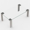 Gaoyangjiaju 47.2 Inch Tempered Glass Coffee Table with Metal Legs Living Room Side Table - 4 of 4