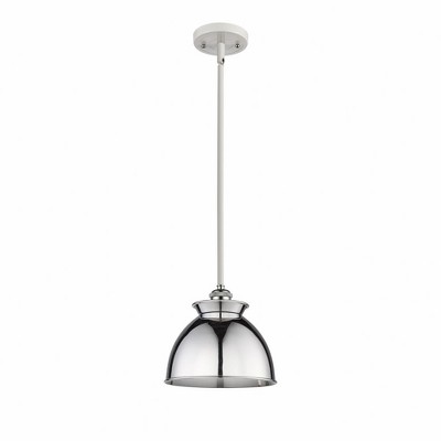 Adirondack - 1 Light Stem Hung Mini Pendant In Art Deco Style-10 Inches Tall and 8.13 Inches Wide