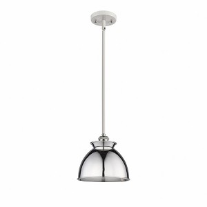 Adirondack - 1 Light Stem Hung Mini Pendant In Art Deco Style-10 Inches Tall and 8.13 Inches Wide - 1 of 1