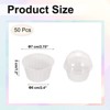 Unique Bargains Greaseproof Double-sided Aluminum Foil Cupcake Liners with Lids 50 Pcs - 2 of 4