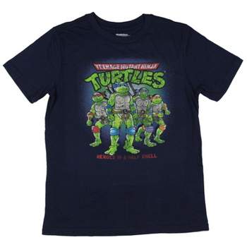 Teenage Mutant Ninja Turtles Boys' Heroes in a Half Shell Distressed T-Shirt Kids